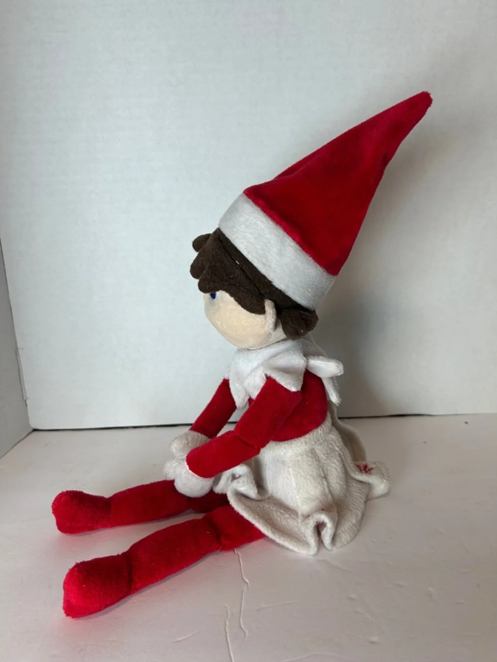 Girl ELF Shelf Sitter Plush Stuff Toy Christmas Holiday Doll Decor Embroidered